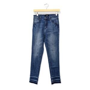 Black Label Womens Jeans Medium Wash C’est Toi Frayed Ruffle Hem Jeans Size 29